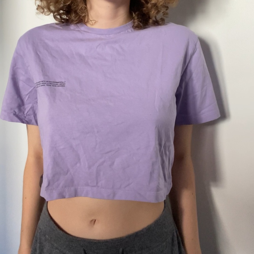 Pangaia Purple Crop Tee
